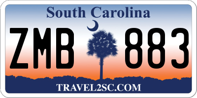SC license plate ZMB883