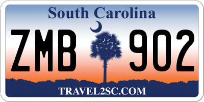 SC license plate ZMB902