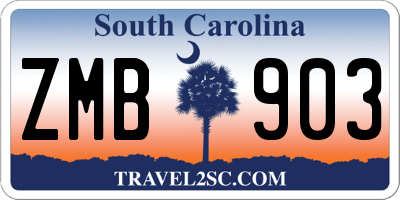 SC license plate ZMB903