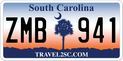 SC license plate ZMB941