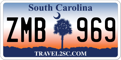 SC license plate ZMB969