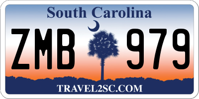 SC license plate ZMB979