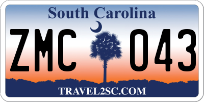 SC license plate ZMC043