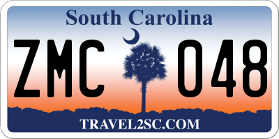 SC license plate ZMC048
