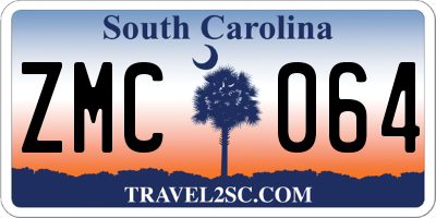 SC license plate ZMC064