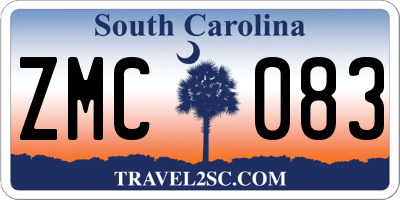 SC license plate ZMC083