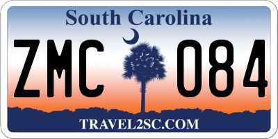 SC license plate ZMC084
