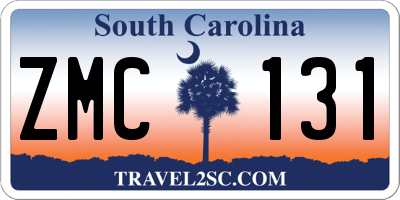 SC license plate ZMC131