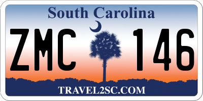 SC license plate ZMC146