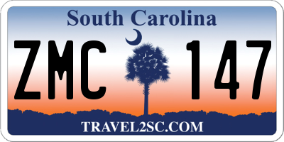 SC license plate ZMC147