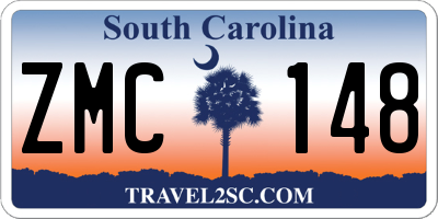 SC license plate ZMC148