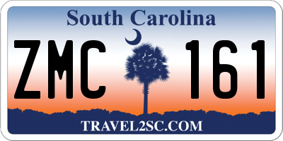 SC license plate ZMC161