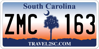 SC license plate ZMC163