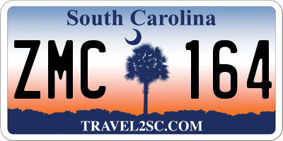 SC license plate ZMC164