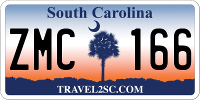 SC license plate ZMC166