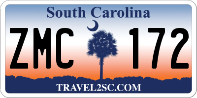 SC license plate ZMC172