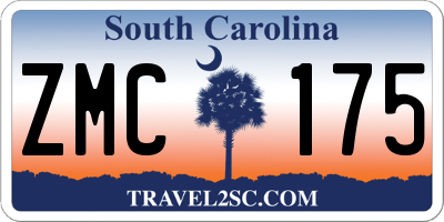 SC license plate ZMC175
