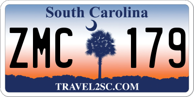 SC license plate ZMC179