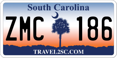 SC license plate ZMC186