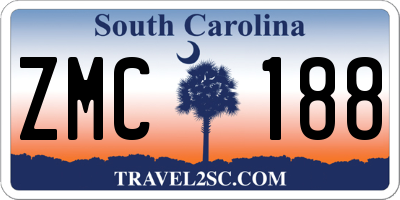 SC license plate ZMC188