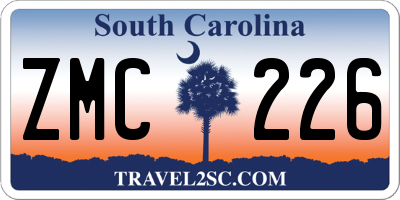 SC license plate ZMC226