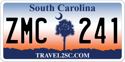SC license plate ZMC241