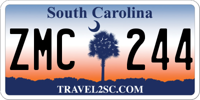 SC license plate ZMC244