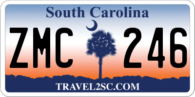 SC license plate ZMC246