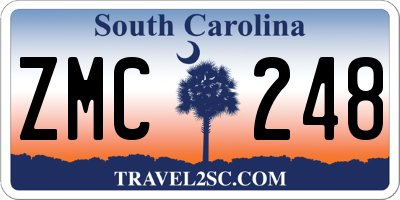 SC license plate ZMC248