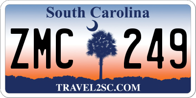 SC license plate ZMC249