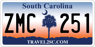 SC license plate ZMC251