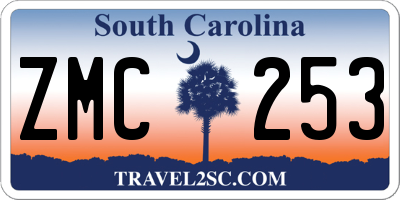 SC license plate ZMC253