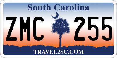 SC license plate ZMC255
