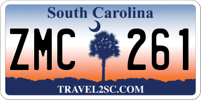 SC license plate ZMC261
