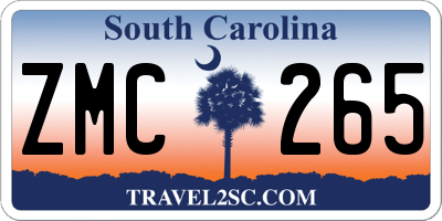 SC license plate ZMC265