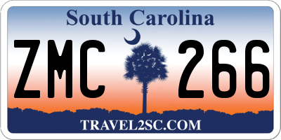 SC license plate ZMC266