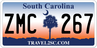 SC license plate ZMC267