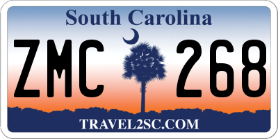 SC license plate ZMC268
