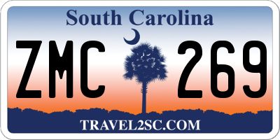 SC license plate ZMC269