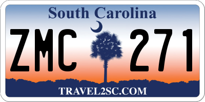 SC license plate ZMC271