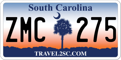 SC license plate ZMC275