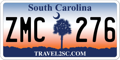 SC license plate ZMC276