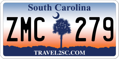 SC license plate ZMC279