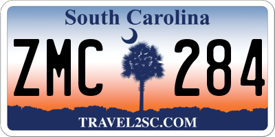 SC license plate ZMC284