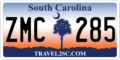 SC license plate ZMC285