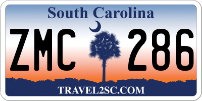 SC license plate ZMC286