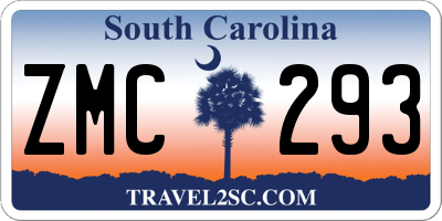SC license plate ZMC293