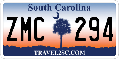SC license plate ZMC294