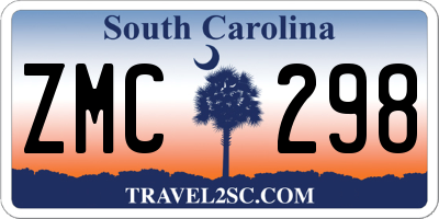 SC license plate ZMC298