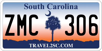 SC license plate ZMC306